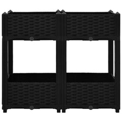 Raised Bed Black Polypropylene Medium Raised Bed Rectangular