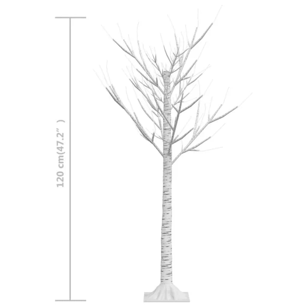 4ft LED willow Christmas tree with 128 cold white lights and realistic branches.