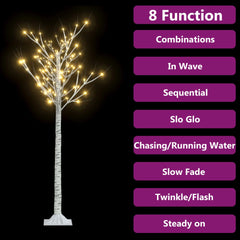 5ft Willow Christmas tree with 156 warm white LEDs and 8 lighting modes.
