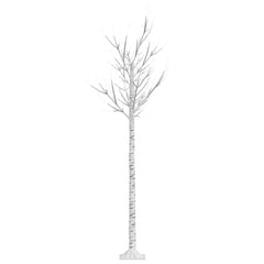 A 6ft tall artificial willow Christmas tree with 200 warm white LEDs and bare branches.
