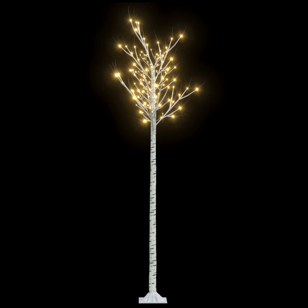 A 7ft white LED willow Christmas tree with 220 warm white lights on branches.