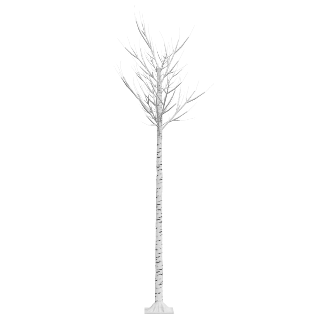7ft artificial willow Christmas tree with 220 warm white LED lights and realistic branches