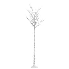 7ft artificial willow Christmas tree with 220 warm white LED lights and realistic branches