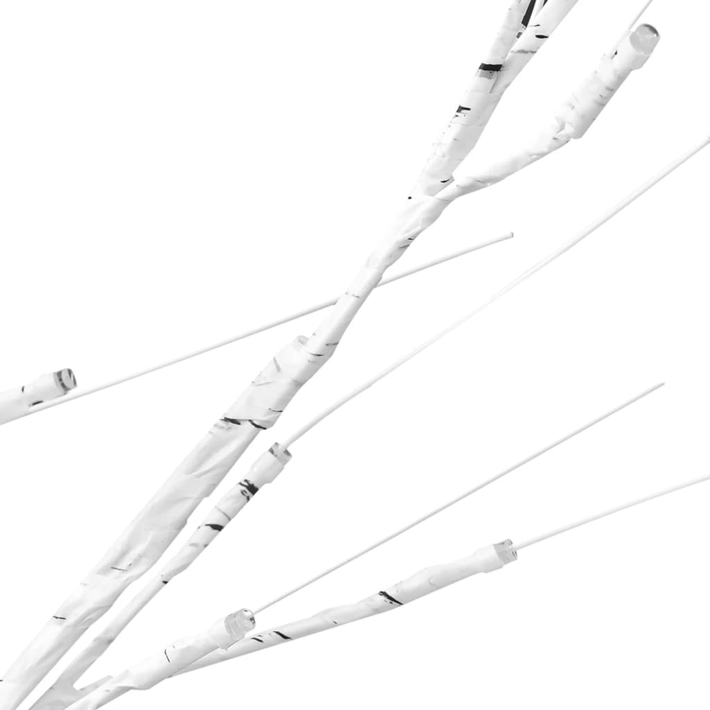 7ft warm white LED willow Christmas tree with 220 LEDs.