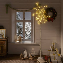 7ft LED willow tree with 220 warm white lights and realistic branches, USB powered.