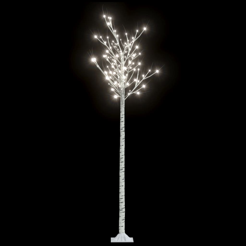A 7ft LED willow Christmas tree with 220 cold white lights on branches.