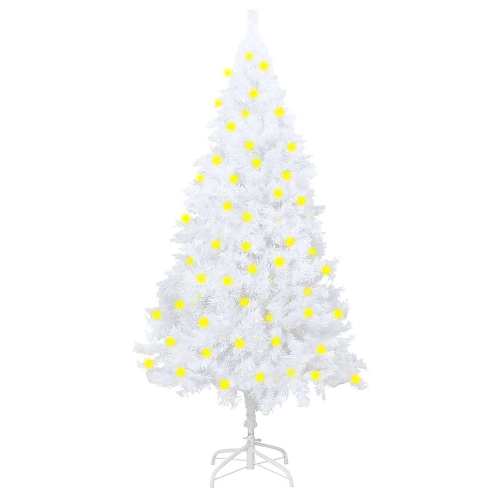 Artificial Christmas Tree White PVC, Steel Large Ornaments