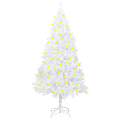 Artificial Christmas Tree White PVC, Steel Large Ornaments