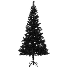 Artificial Pre-lit Christmas Tree with Ball Set Black 94.5 PVC