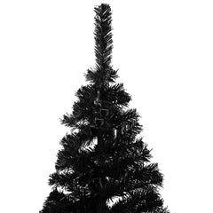 Artificial Pre-lit Christmas Tree with Ball Set Black 94.5 PVC