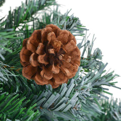 Artificial Pre-lit Christmas Tree with Ball Set&Pinecones 70.9