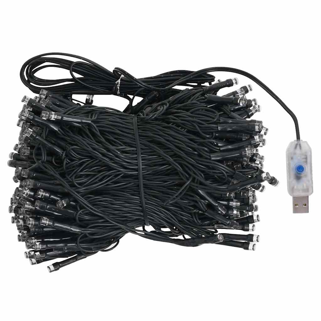94.5-inch white pre-lit artificial Christmas tree with gold ball ornaments and USB LED lights.