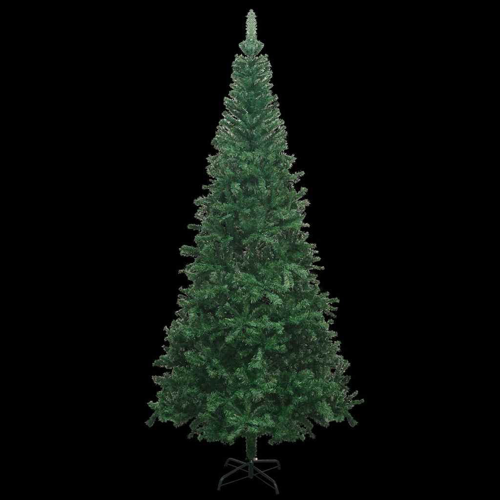 94.5-inch pre-lit artificial Christmas tree in green with rose gold balls.
