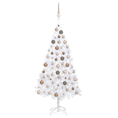 Artificial Pre-lit Christmas Tree with Ball Set White 47.2 PVC