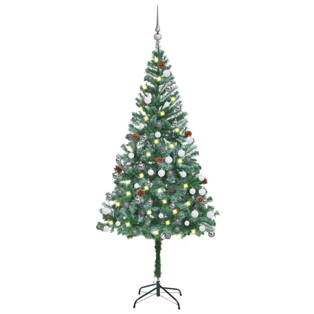 Artificial Pre-lit Christmas Tree with Ball Set Pinecones 70.9