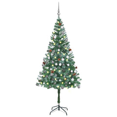 Artificial Pre-lit Christmas Tree with Ball Set Pinecones 70.9