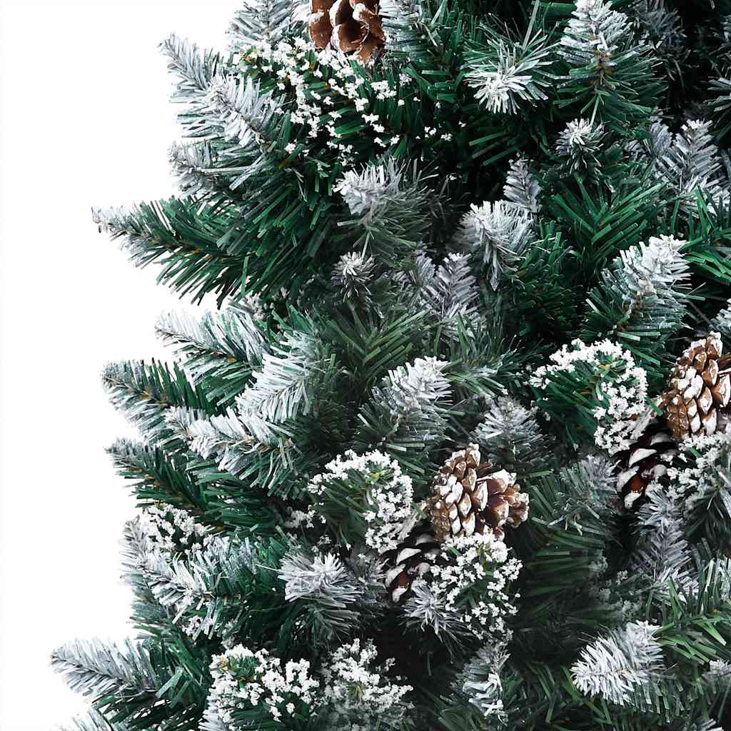 Artificial Pre-lit Christmas Tree with Ball Set&Pine Cones 94.5
