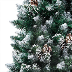 Artificial Pre-lit Christmas Tree with Ball Set&Pine Cones 94.5