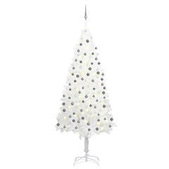 Artificial Pre-lit Christmas Tree with Ball Set White 94.5