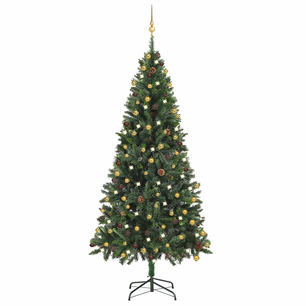 Artificial Pre-lit Christmas Tree with Ball Set Green 82.7
