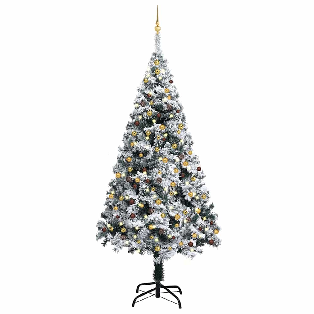 Artificial Pre-lit Christmas Tree with Ball Set Green 94.5 PVC