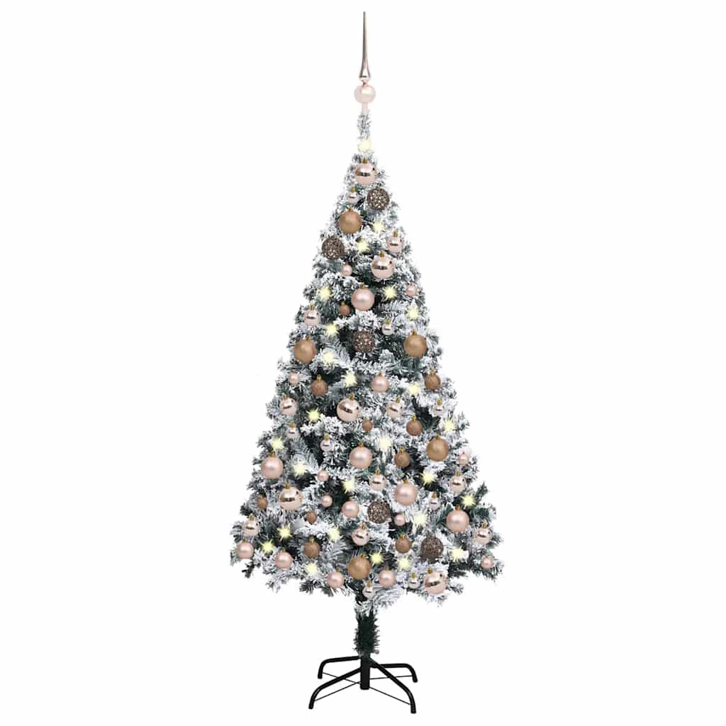 Artificial Pre-lit Christmas Tree with Ball Set Green 59.1 PVC