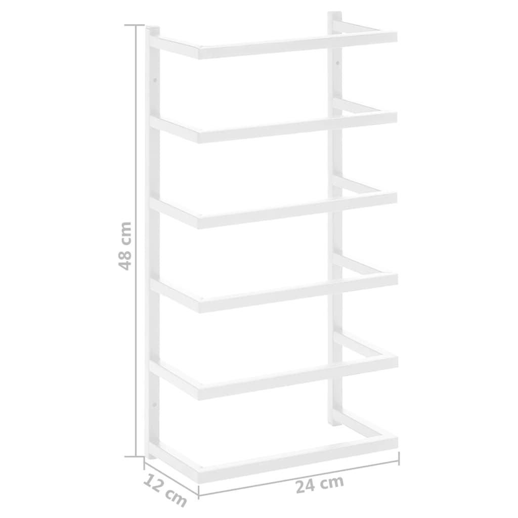 Towel Rack White 9.4x4.7x18.9 Steel