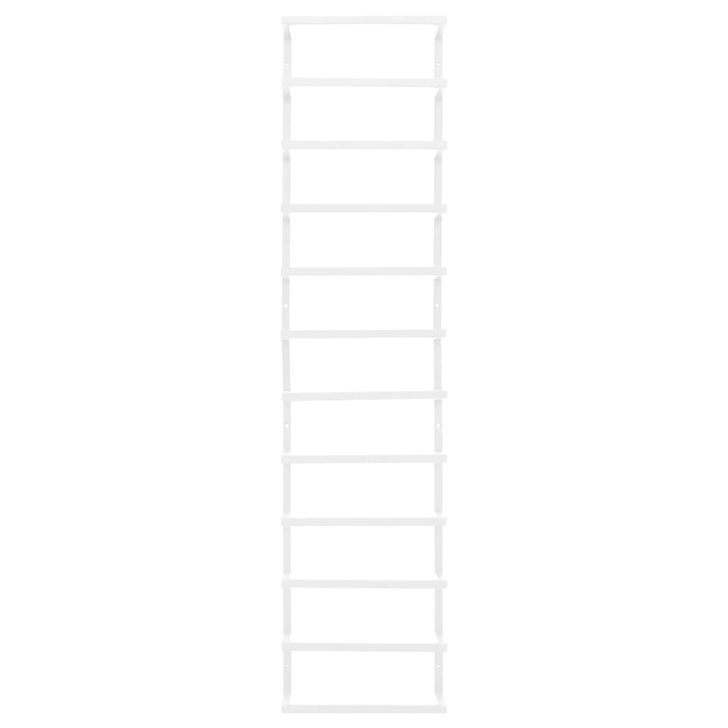 White steel towel rack, 37.8 inches tall with multiple horizontal bars for hanging towels.