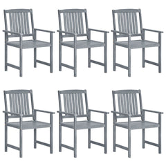 Patio Chair Set of 6 Grey