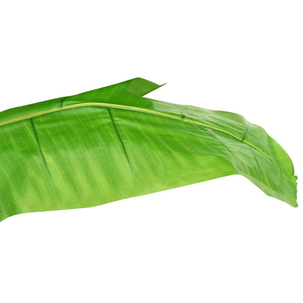 Bostome artificial banana tree with 24 green leaves in a black pot, 118.1 inches tall.
