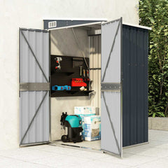 Garden Shed Anthracite Galvanized steel, metal Large Garden Shed
