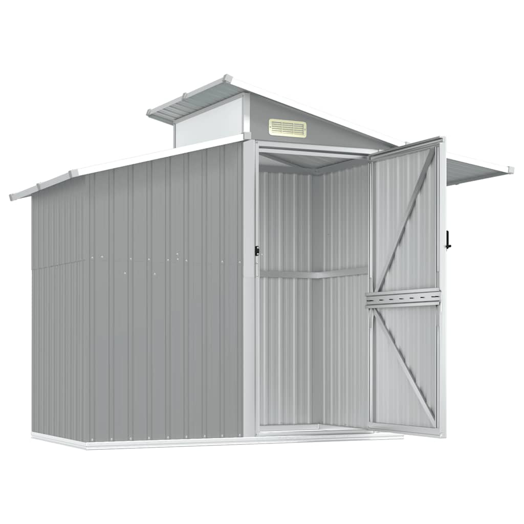 Garden Shed Grey Galvanized Steel Large Garden Shed Rectangular – Bostome