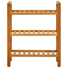 Shoe Rack with 3 Shelves 19.7x10.6x23.6 Solid Oak Wood
