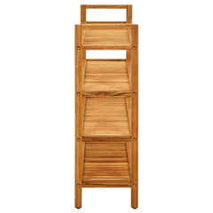Shoe Rack with 4 Shelves 39.4x10.6x31.5 Solid Oak Wood