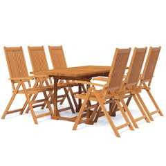 Garden Dining Set Natural Wood Solid Acacia wood Medium