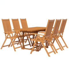 Garden Dining Set Natural Wood Solid Acacia wood Medium