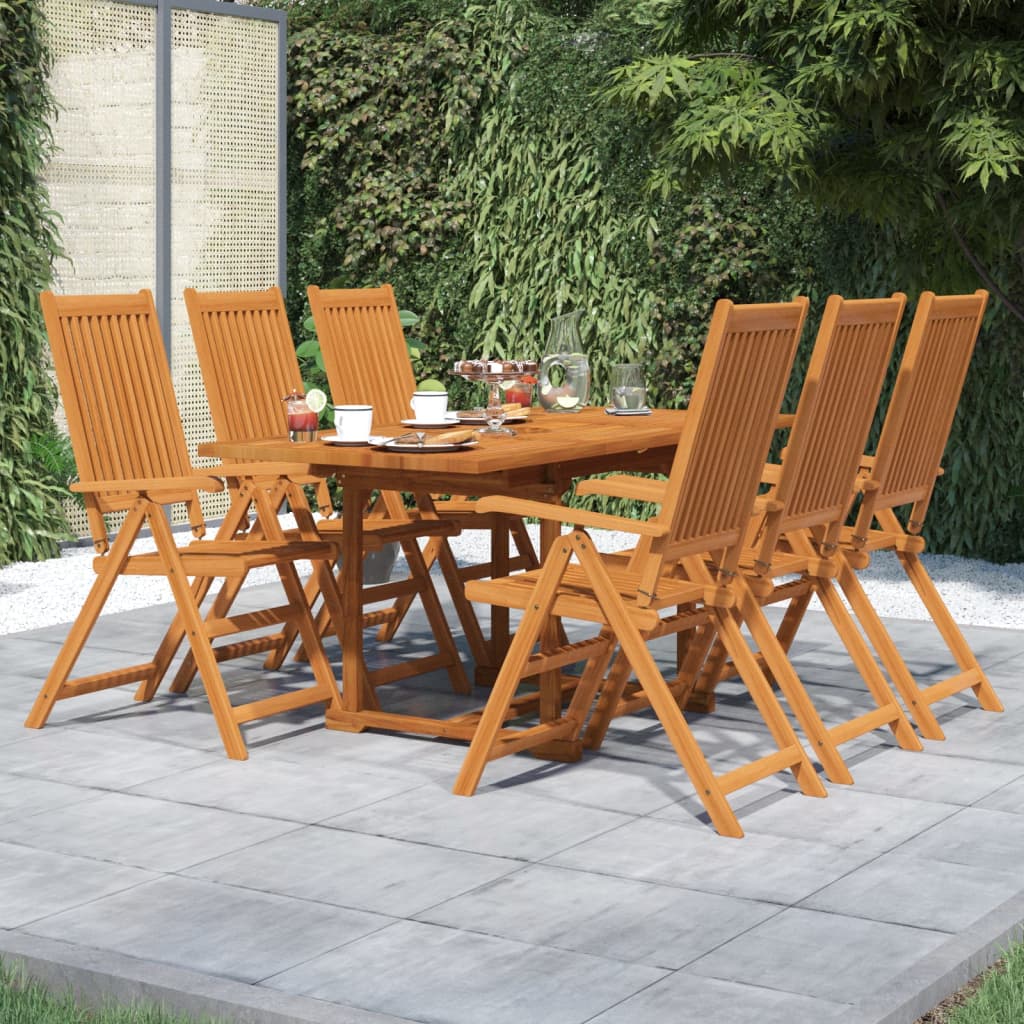 Garden Dining Set Natural Wood Solid Acacia wood Medium