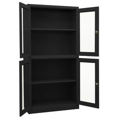 Office Cabinet Anthracite Steel 35.4x15.7x70.9 in