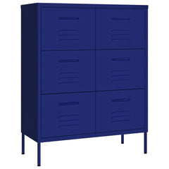 Drawer Cabinet Navy Blue Steel Medium Ball-Bearing