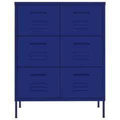 Drawer Cabinet Navy Blue Steel Medium Ball-Bearing