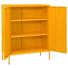 Storage Cabinet Mustard yellow Steel Medium Levelers