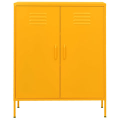 Storage Cabinet Mustard yellow Steel Medium Levelers