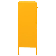 Storage Cabinet Mustard yellow Steel Medium Levelers