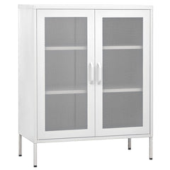 Storage Cabinet White 31.5x13.8x40 Steel