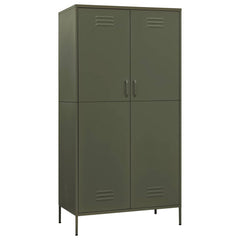 Wardrobe Olive Green 35.4x19.7x70.9 Steel
