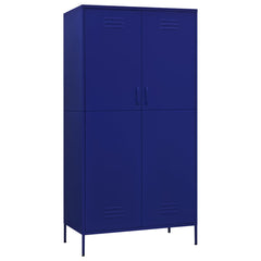 Wardrobe Navy Blue 35.4x19.7x70.9 Steel