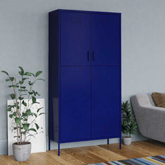 Wardrobe Navy Blue 35.4x19.7x70.9 Steel