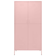 Wardrobe Pink Steel Large Wardrobe Rectangular Modern