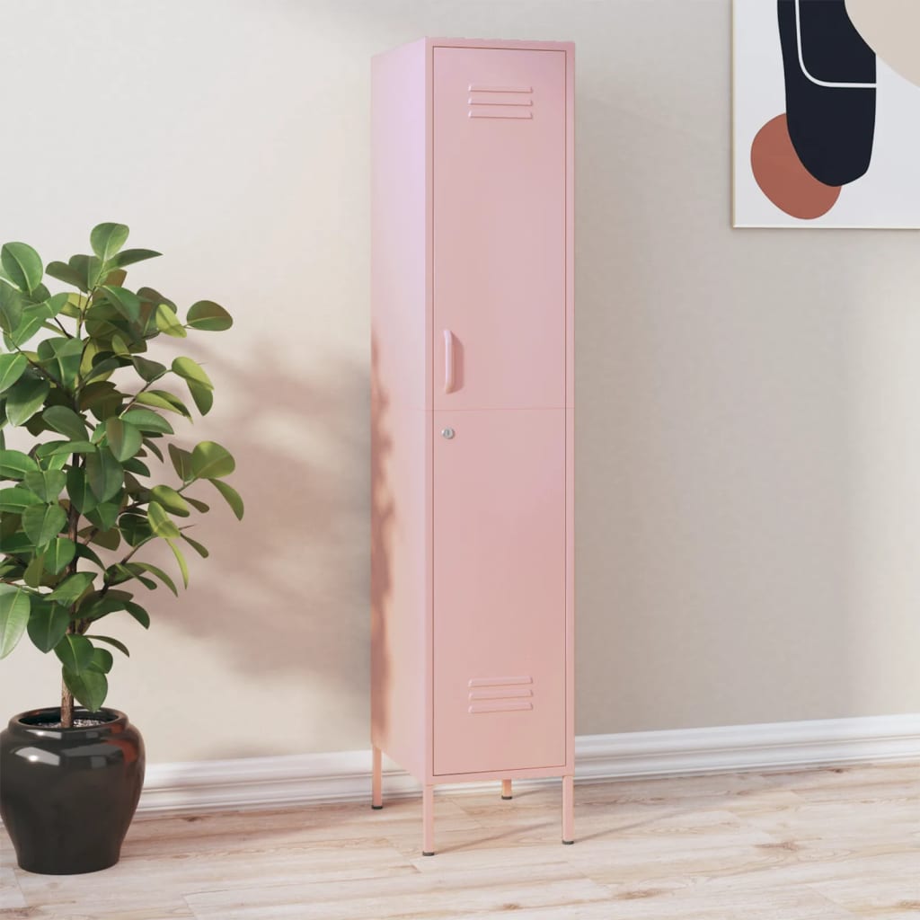 Locker Cabinet Pink Steel Medium Locker Cabinet Rectangular – Bostome