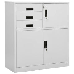 Office Cabinet Light grey Steel Medium Office Cabinets